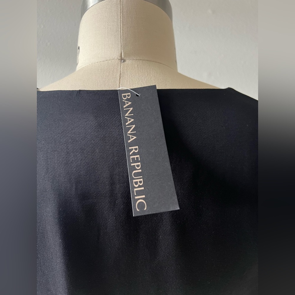 NWT Banana Republic Black Long Sleeve Wrap Dress - Picture 8 of 9